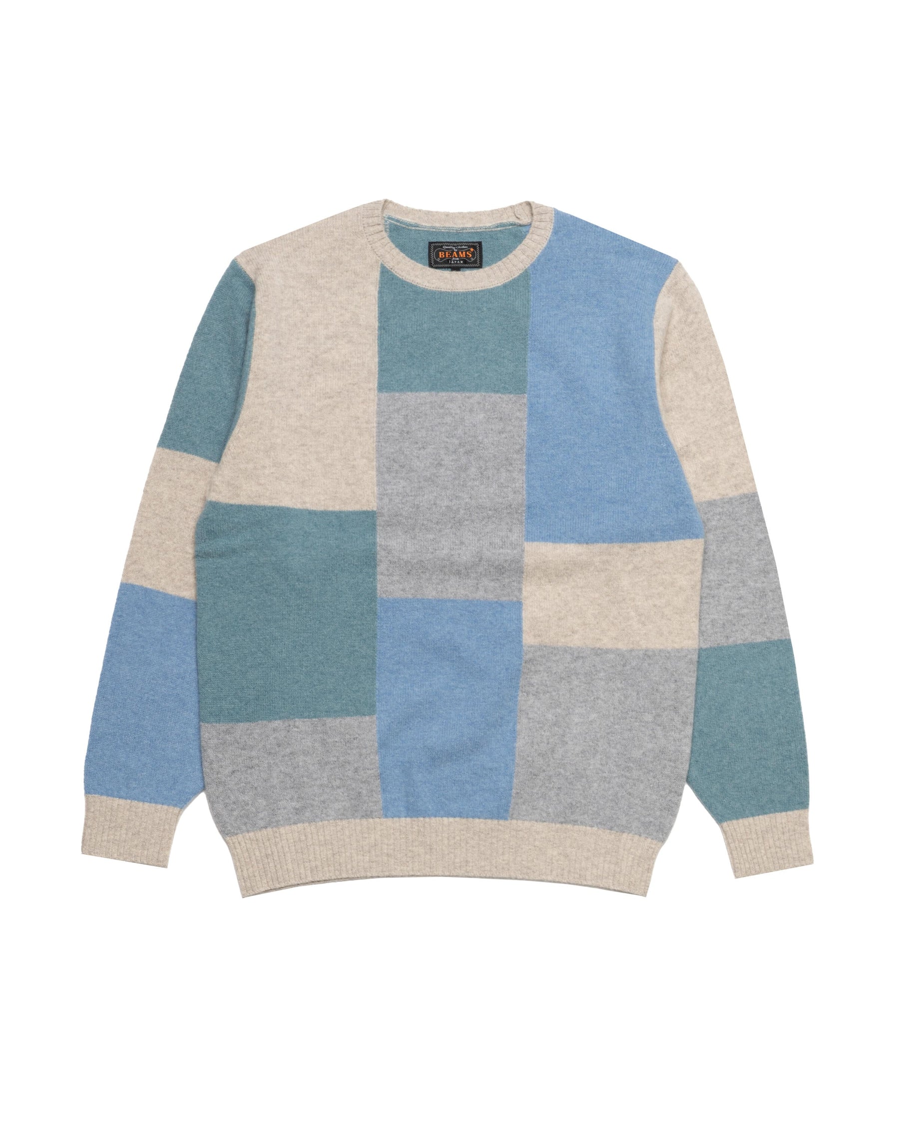 Beams+ Crew Intarsia Block Pattern
