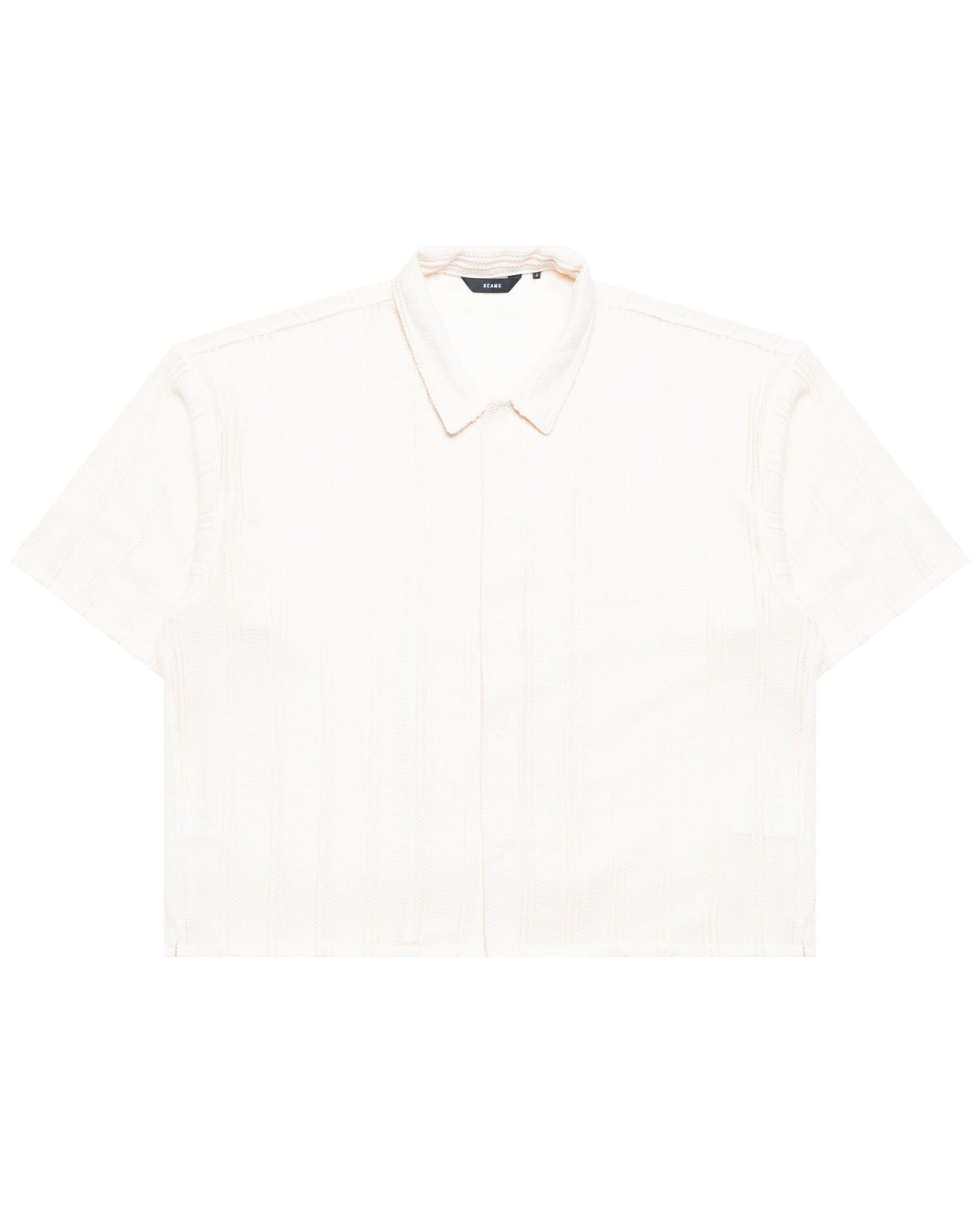 Beams Mesh Open Collar Shirt