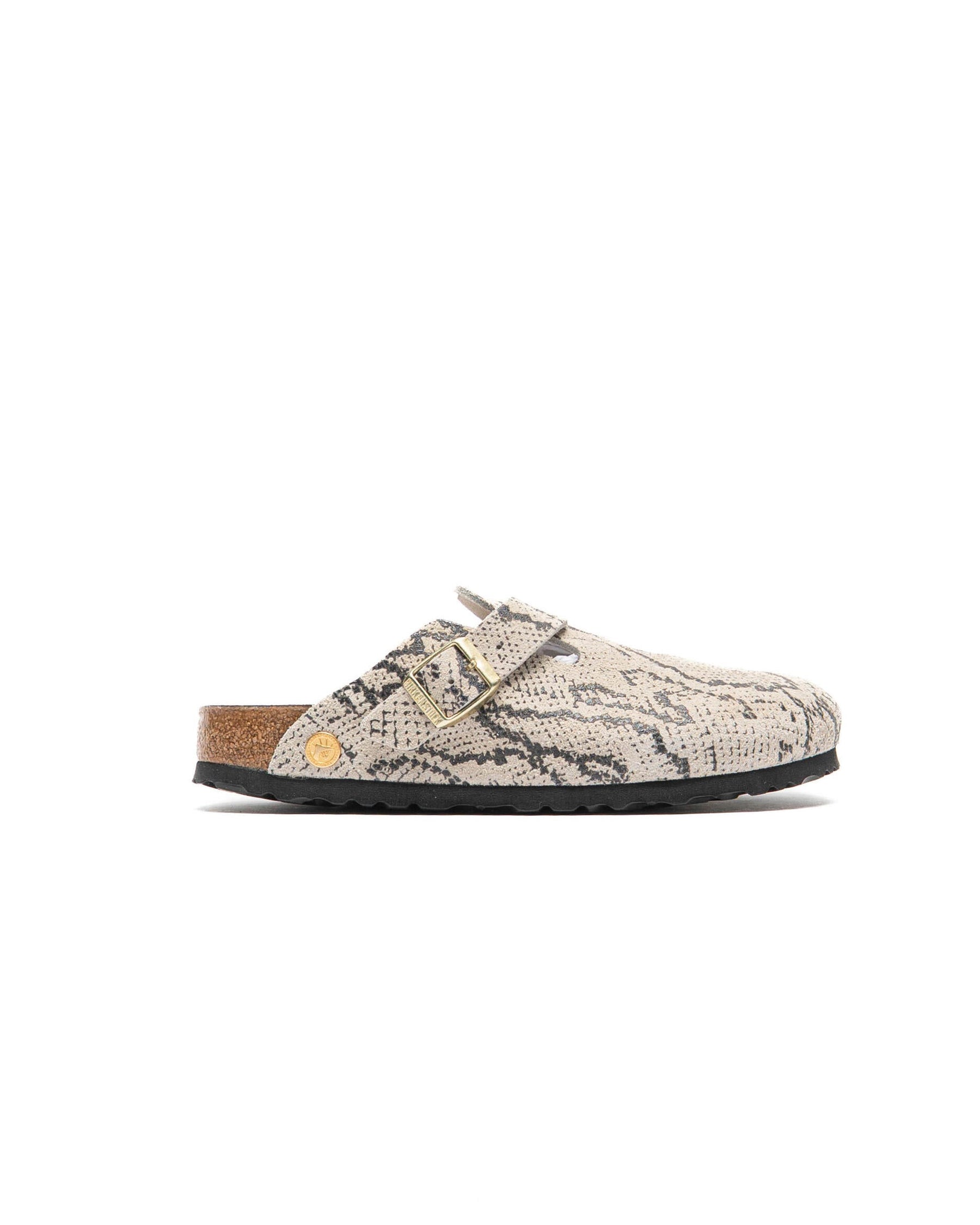 Birkenstock WMNS Boston Rivet Logo Suede Leather (Narrow Fit)