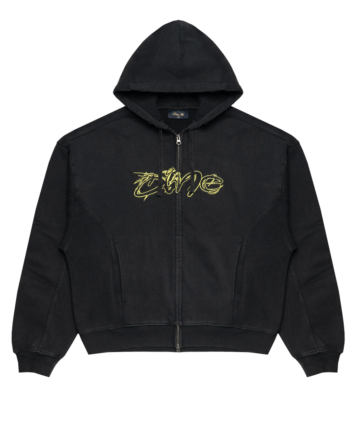 Dime Distressed Terry Zip Hoodie